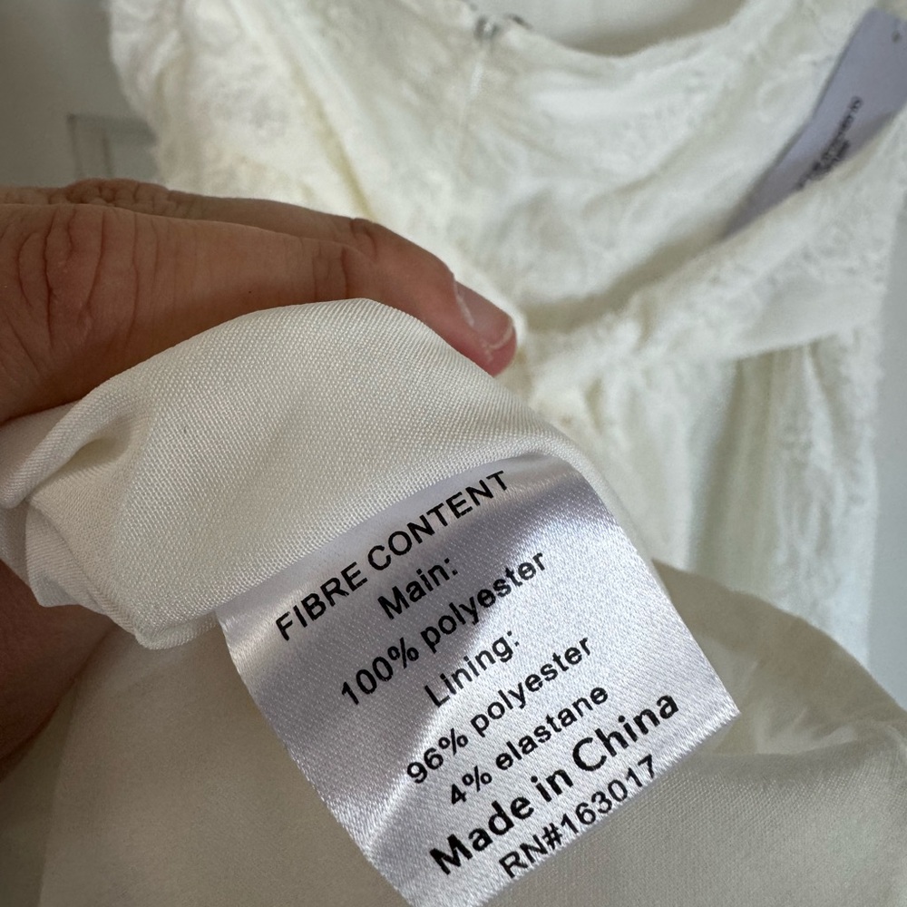 NWT Princes‎ Polly Seasons of Love strapless white mini dress size US 8 - Picture 10 of 11